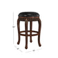 Hillsdale Furniture Fleur De Lis Wood Backless Bar Height Swivel Stool, Distressed Cherry with Copper Highlights