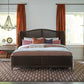 Hillsdale Furniture Sausalito Wood and Cane King Bed, Oiled Bronze