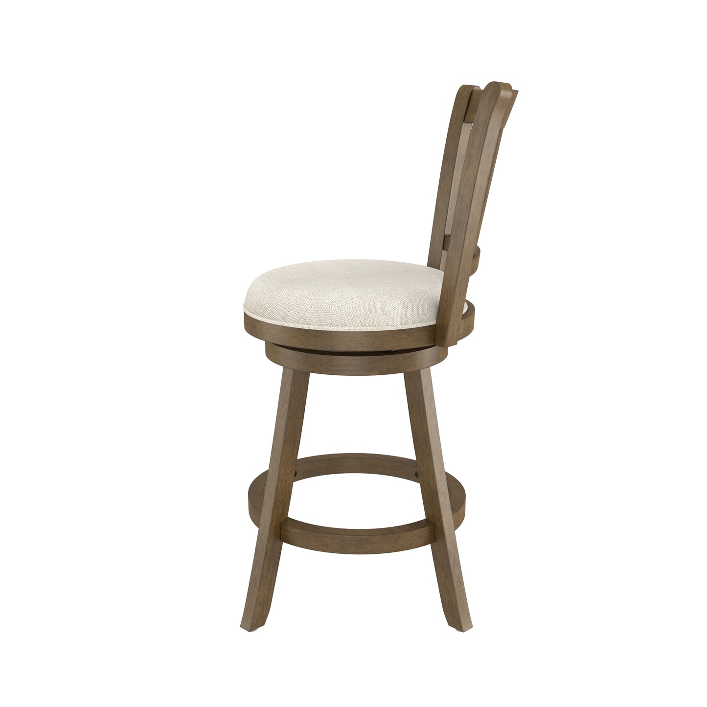 Hillsdale Furniture Hamlin Wood Counter Height Swivel Stool, Brush Gray