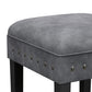 Hillsdale Furniture Cassidy Wood and Upholstered Backless Counter Height Stool, Black with Charcoal Velvet