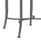 Hillsdale Furniture Canal Street Metal Vanity Stool, Pewter