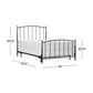 Hillsdale Furniture Warwick Full Metal Bed with Frame, Gray Bronze