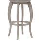 Hillsdale Furniture Ellendale Wood Bar Height Swivel Stool, Aged Gray with Fog Gray Fabric