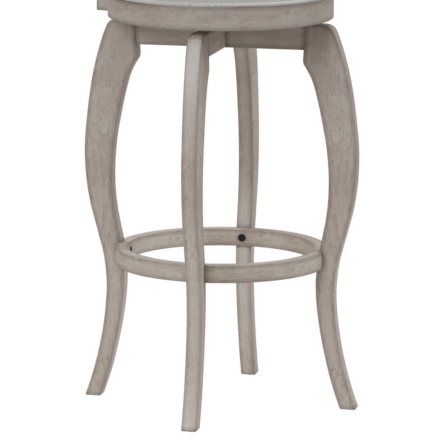 Hillsdale Furniture Ellendale Wood Bar Height Swivel Stool, Aged Gray with Fog Gray Fabric