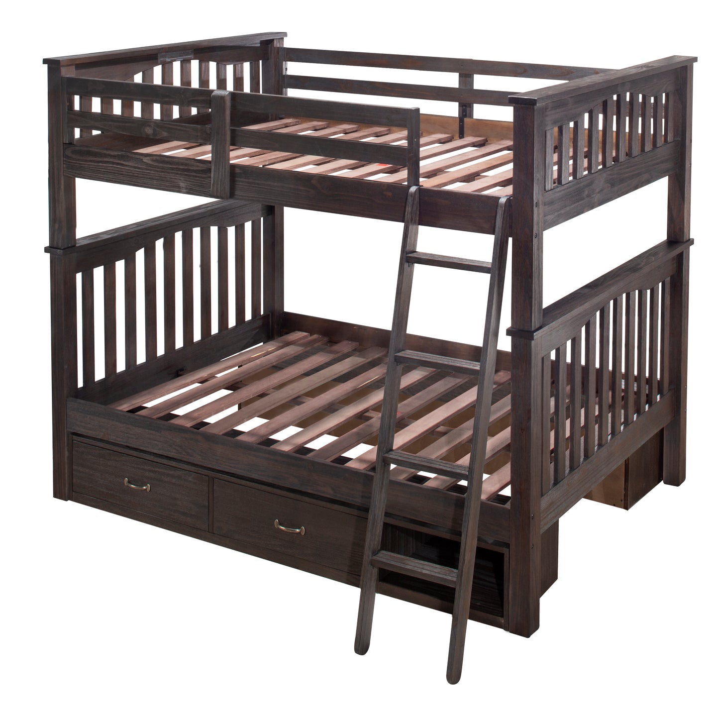 Hillsdale Kids and Teen Highlands Harper Wood Full Over Full Bunk with Storage Unit, Driftwood