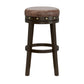 Hillsdale Furniture Benard Wood Backless Bar Height Swivel Stool, Deep Smoke Brown