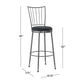 Hillsdale Furniture Slemmons Commercial Grade Metal Bar Height Swivel Stool, Gray