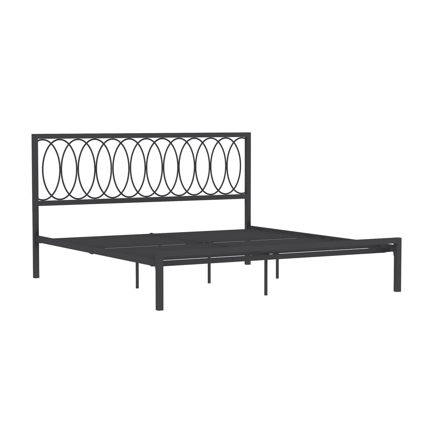 Hillsdale Furniture Naomi Queen Metal Bed, Gray