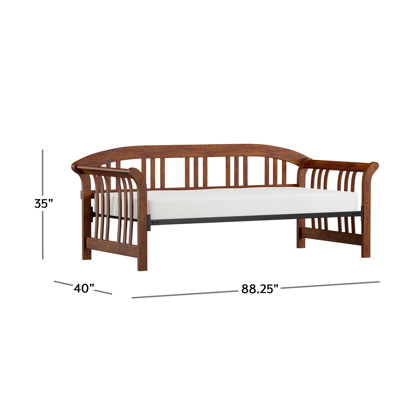 Hillsdale Furniture Dorchester Wood Daybed, Walnut