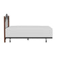 Hillsdale Furniture Matson Full/Queen Metal Headboard with Frame and Cherry Wood Posts, Black