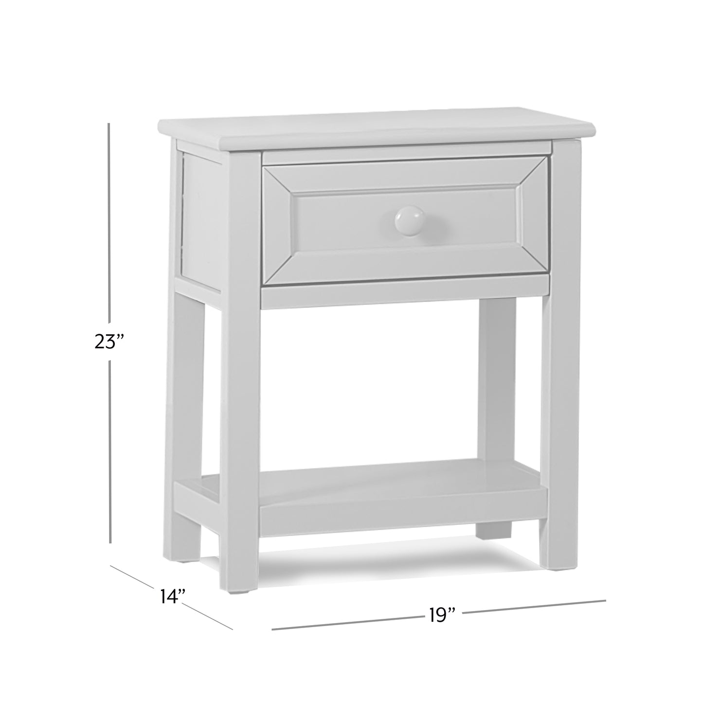 Hillsdale Kids and Teen Schoolhouse 4.0 Wood 1 Drawer Nightstand, White