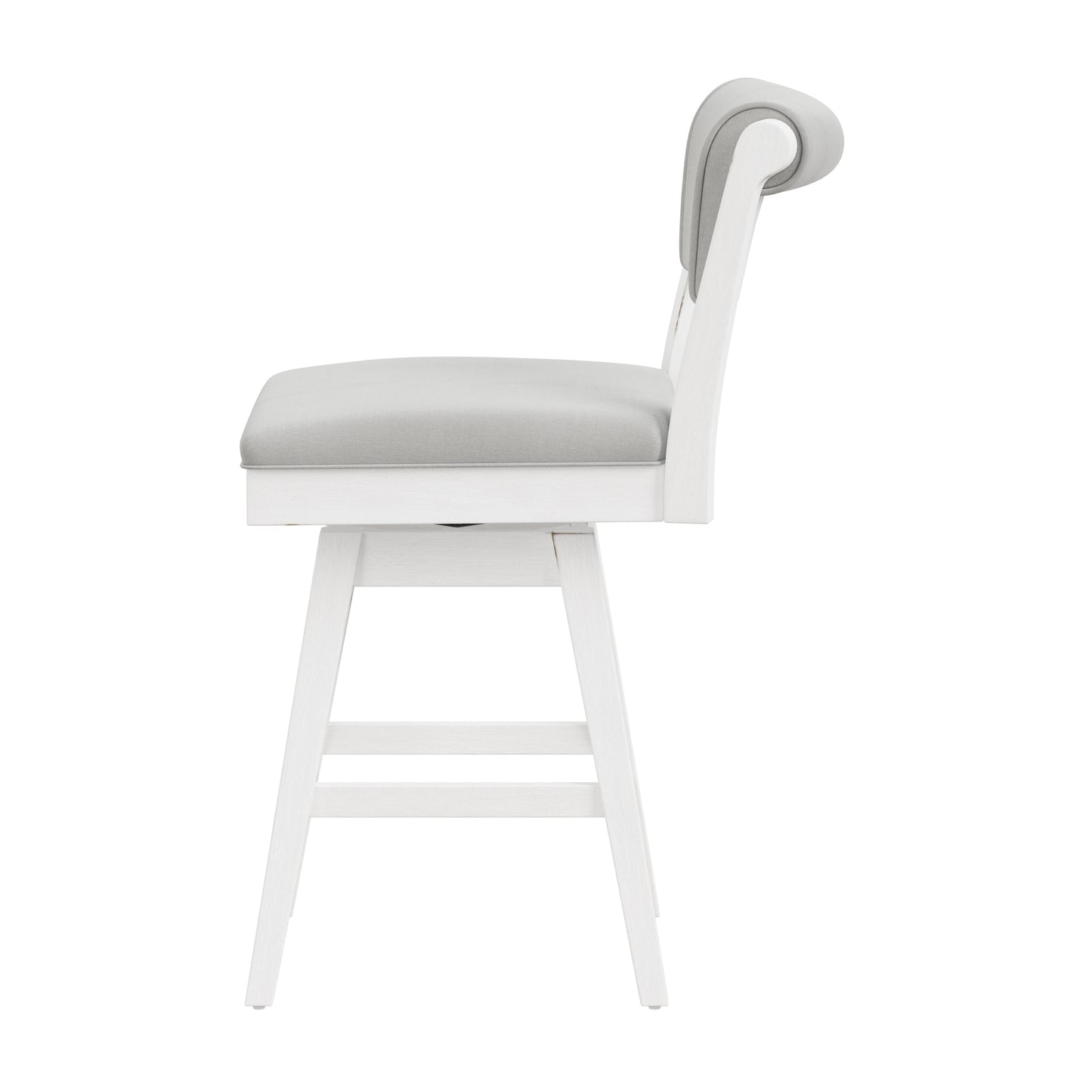 Hillsdale Furniture Clarion Wood and Upholstered Counter Height Swivel Stool, Sea White