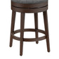 Hillsdale Furniture Edenwood Wood Counter Height Swivel Stool, Chocolate with Smoke Gray Fabric