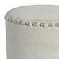 Hillsdale Furniture Laura Round Backless Upholstered Vanity Stool, Light Linen Gray