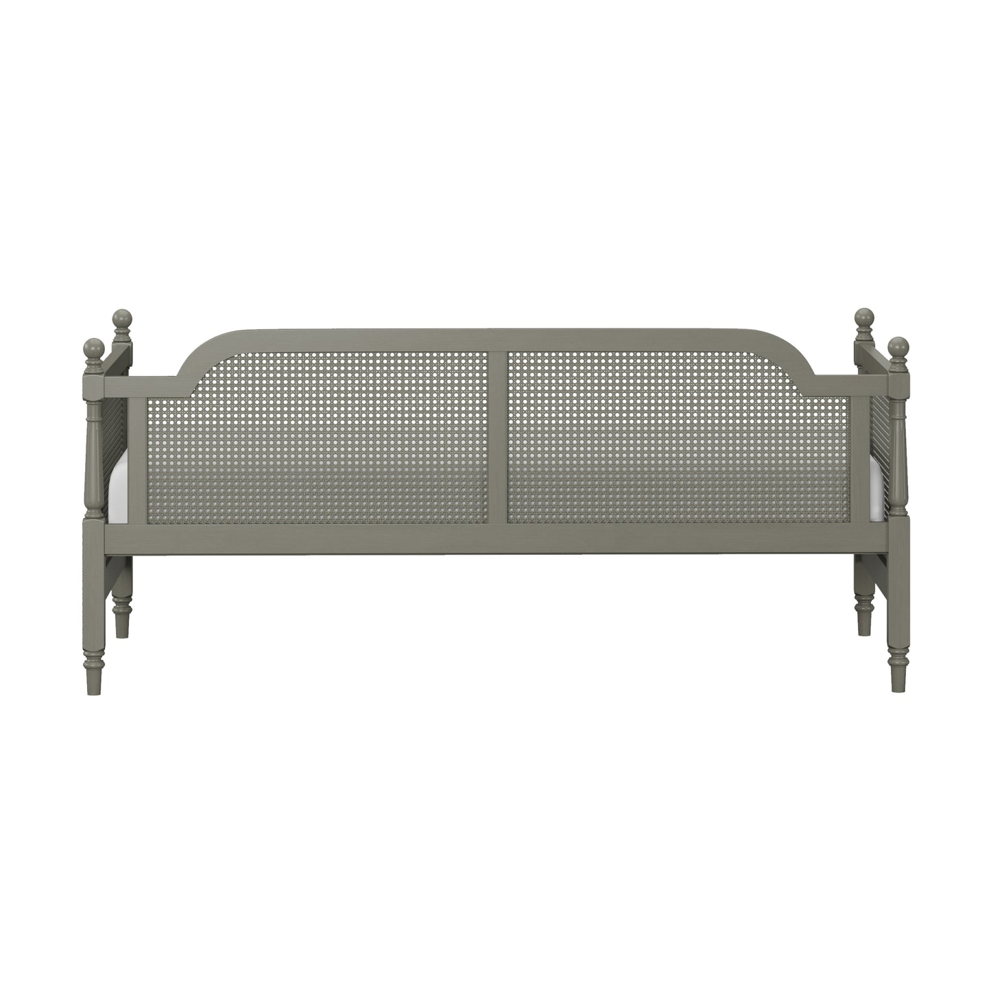 Hillsdale Furniture Melanie Wood and Cane Twin Daybed, French Gray