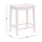 Hillsdale Furniture Fiddler Wood Backless Counter Height Stool, White