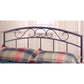 Hillsdale Furniture Wendell Full/Queen Metal Headboard with Frame, Textured Black