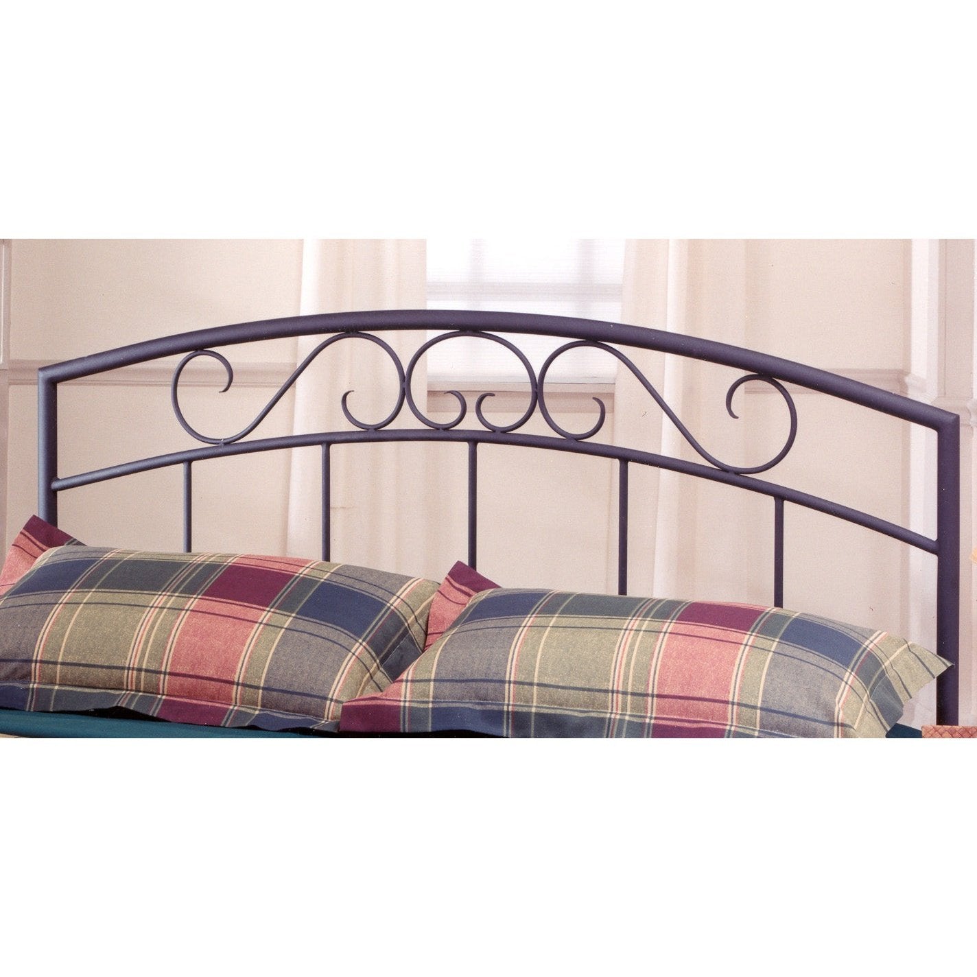 Hillsdale Furniture Wendell Full/Queen Metal Headboard, Textured Black