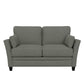 Living Essentials by Hillsdale Grant River Upholstered Loveseat with 2 Pillows, Stone