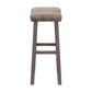 Hillsdale Furniture Saddle Wood Backless Bar Height Stool, Rustic Gray