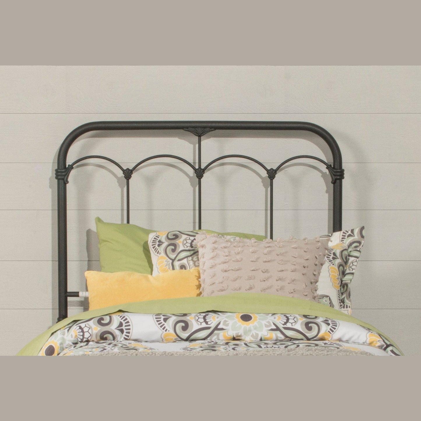 Hillsdale Furniture Jocelyn Twin Metal Headboard with Frame, Black Sparkle