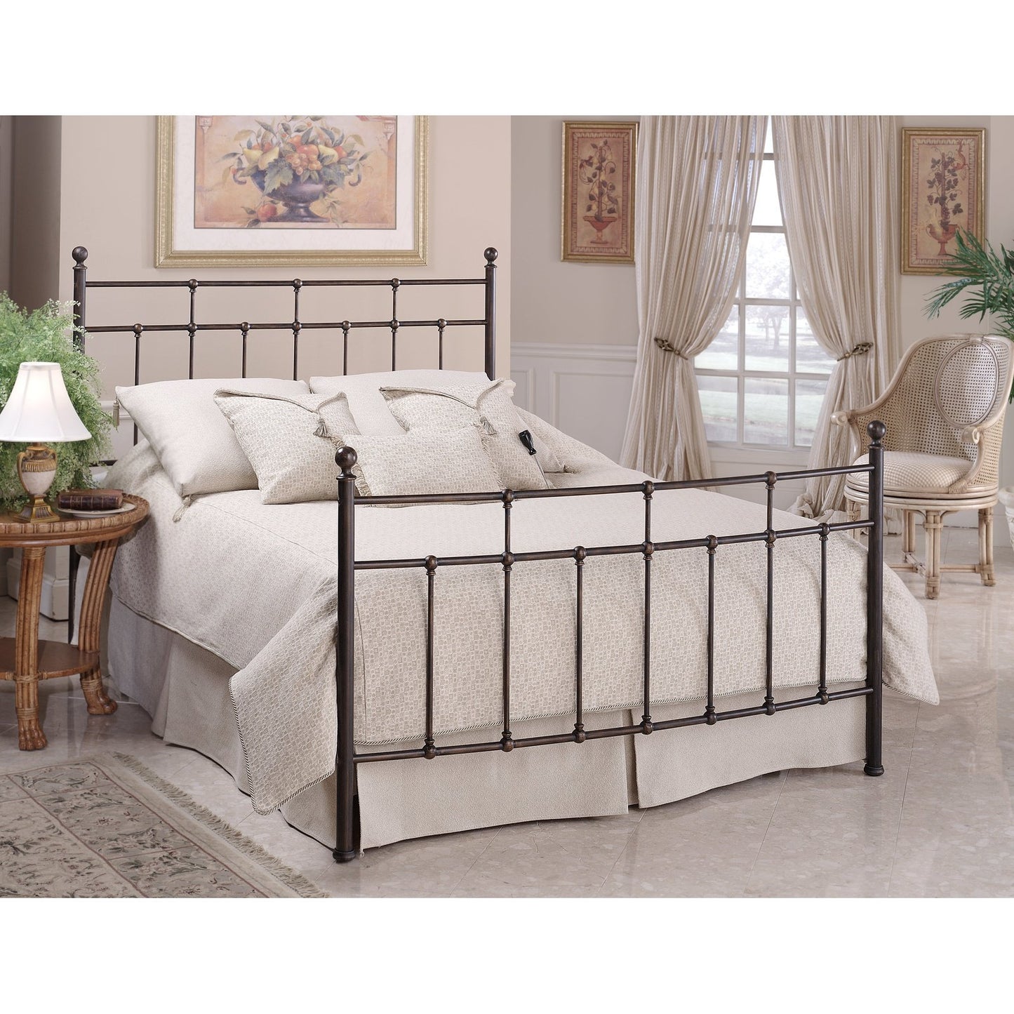 Hillsdale Furniture Providence Full Metal Bed, Antique Bronze