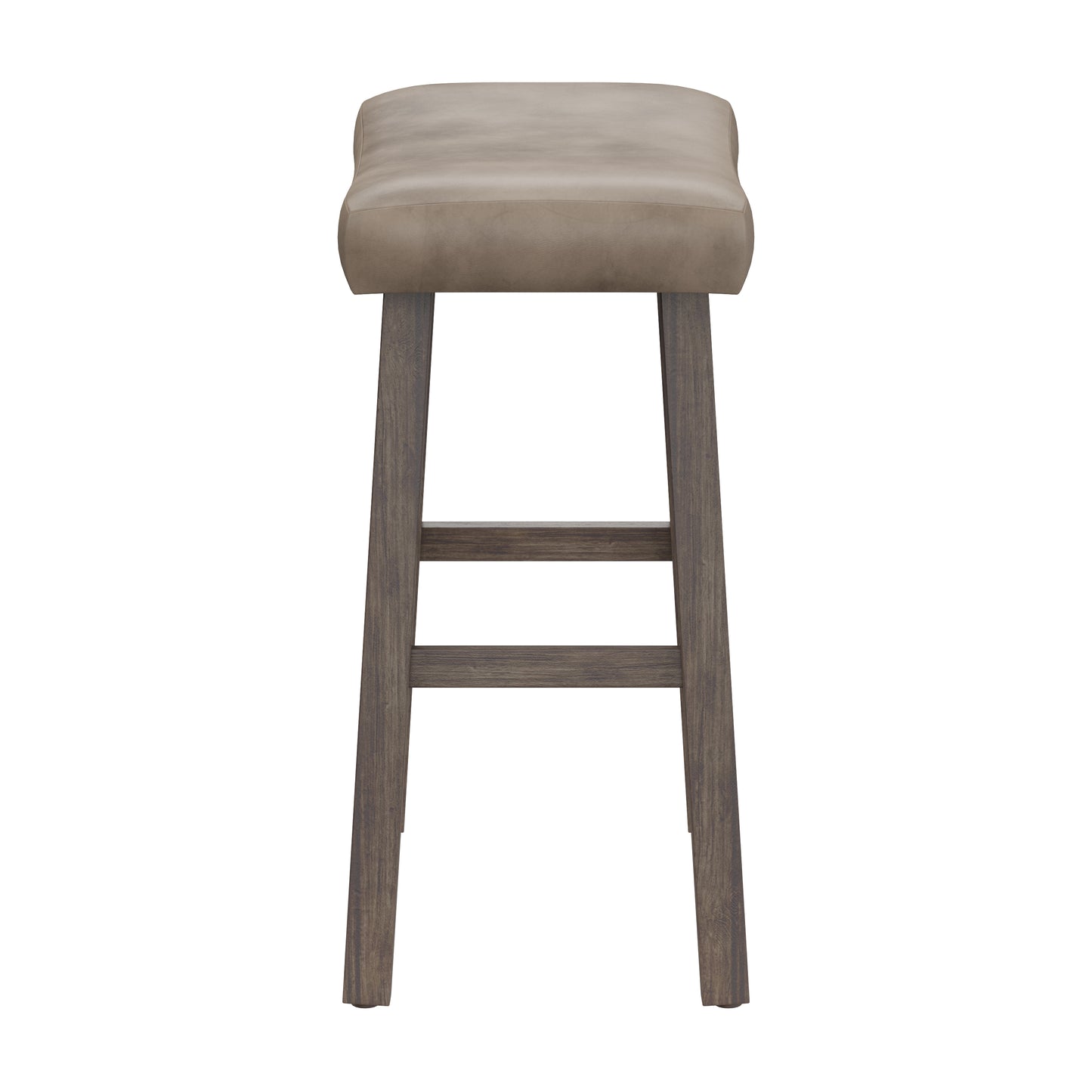 Hillsdale Furniture Saddle Wood Backless Counter Height Stool, Rustic Gray