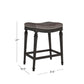 Hillsdale Furniture Vetrina Wood Backless Counter Height Stool, Black with Gold Rub