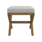 Hillsdale Furniture Somerset Backless Wood Vanity Stool, Dark Driftwood