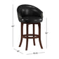 Hillsdale Furniture Dartford Wood Bar Height Swivel Stool, Dark Brown Cherry