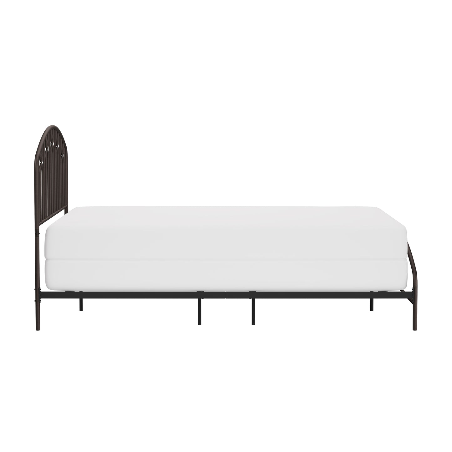 Hillsdale Furniture Riverbrooke Metal Arch Scallop Queen Bed, Bronze