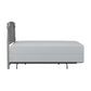 Hillsdale Furniture Melanie Wood and Cane Queen Headboard with Frame, French Gray