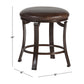 Hillsdale Furniture Hastings Backless Metal Vanity Stool, Antique Bronze