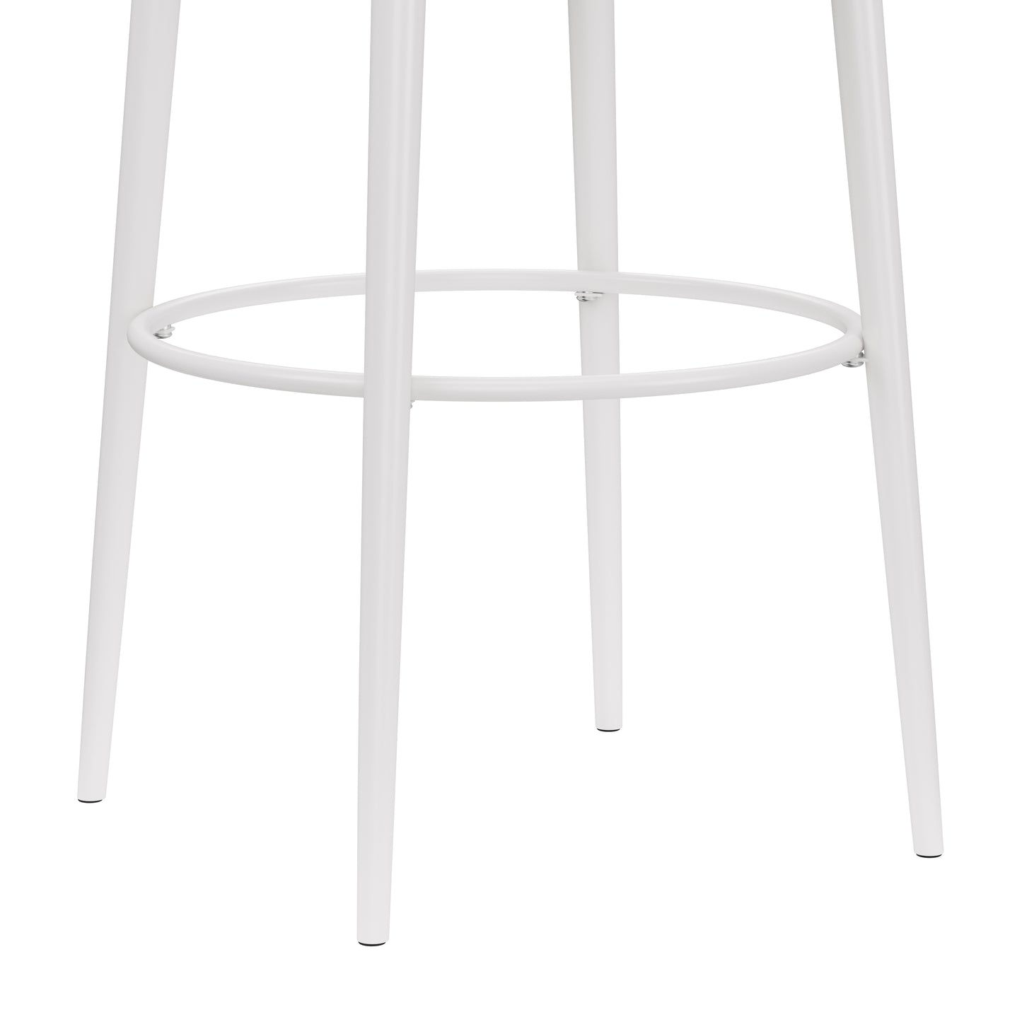 Hillsdale Furniture Aubrie Metal Backless Counter Height Swivel Stool, White