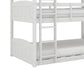 Living Essentials by Hillsdale Alexis Wood Arch Triple Twin Bunk Bed, White