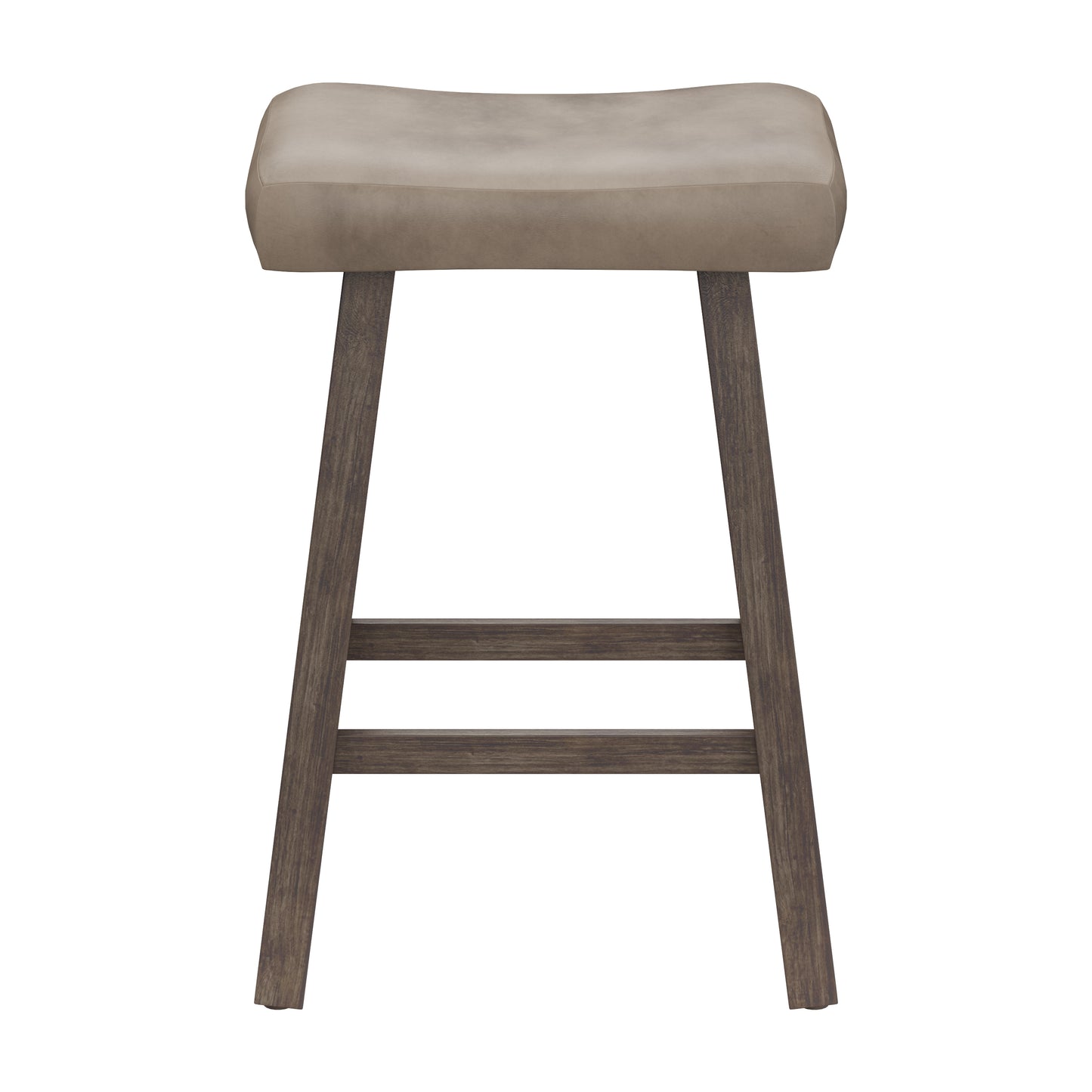 Hillsdale Furniture Saddle Wood Backless Counter Height Stool, Rustic Gray