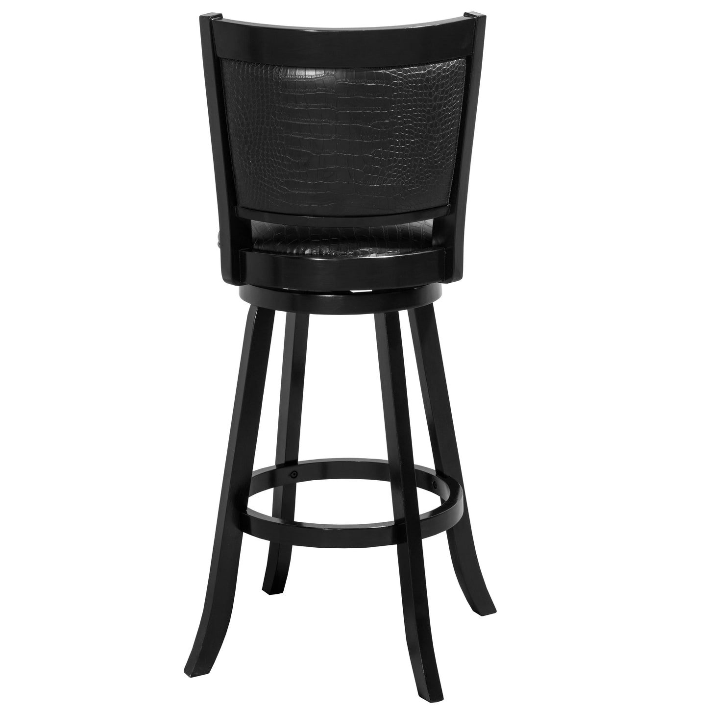 Hillsdale Furniture Brannon Wood Bar Height Swivel Stool, Black