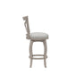 Hillsdale Furniture Ellendale Wood Counter Height Swivel Stool, Aged Gray with Fog Gray Fabric