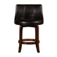 Hillsdale Furniture Napa Valley Wood Counter Height Swivel Stool, Dark Brown Cherry with Dark Brown Faux Leather