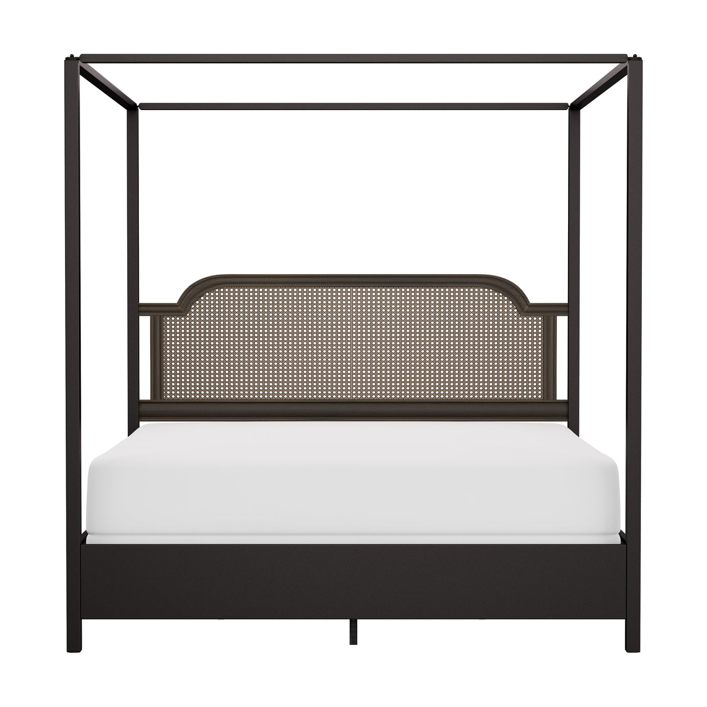 Hillsdale Furniture Melanie Wood and Metal King Canopy Bed, Oiled Bronze