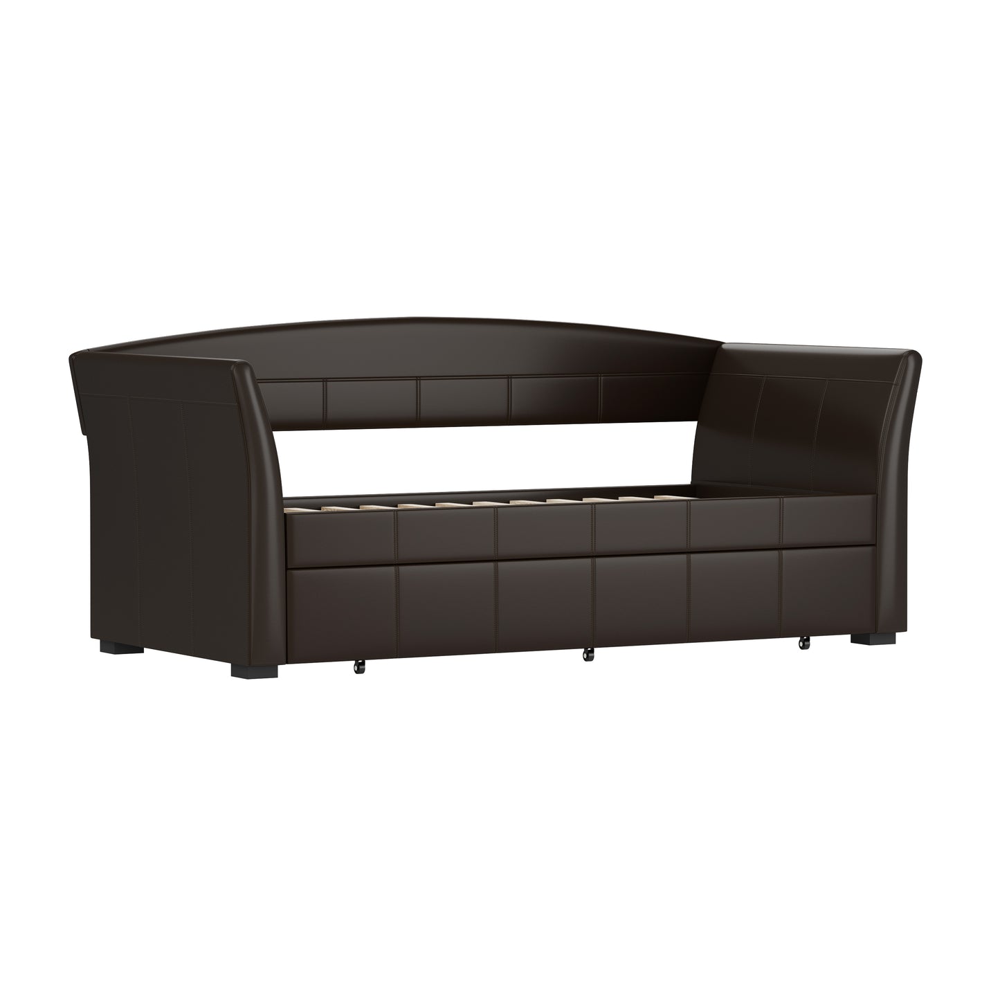 Hillsdale Furniture Montgomery Upholstered Twin Daybed with Trundle, Brown