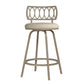 Hillsdale Furniture Canal Street Metal Adjustable Height Stool, Champagne Gold