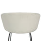 Hillsdale Furniture Marisol Metal Vanity Stool, Chrome with Off White Fabric