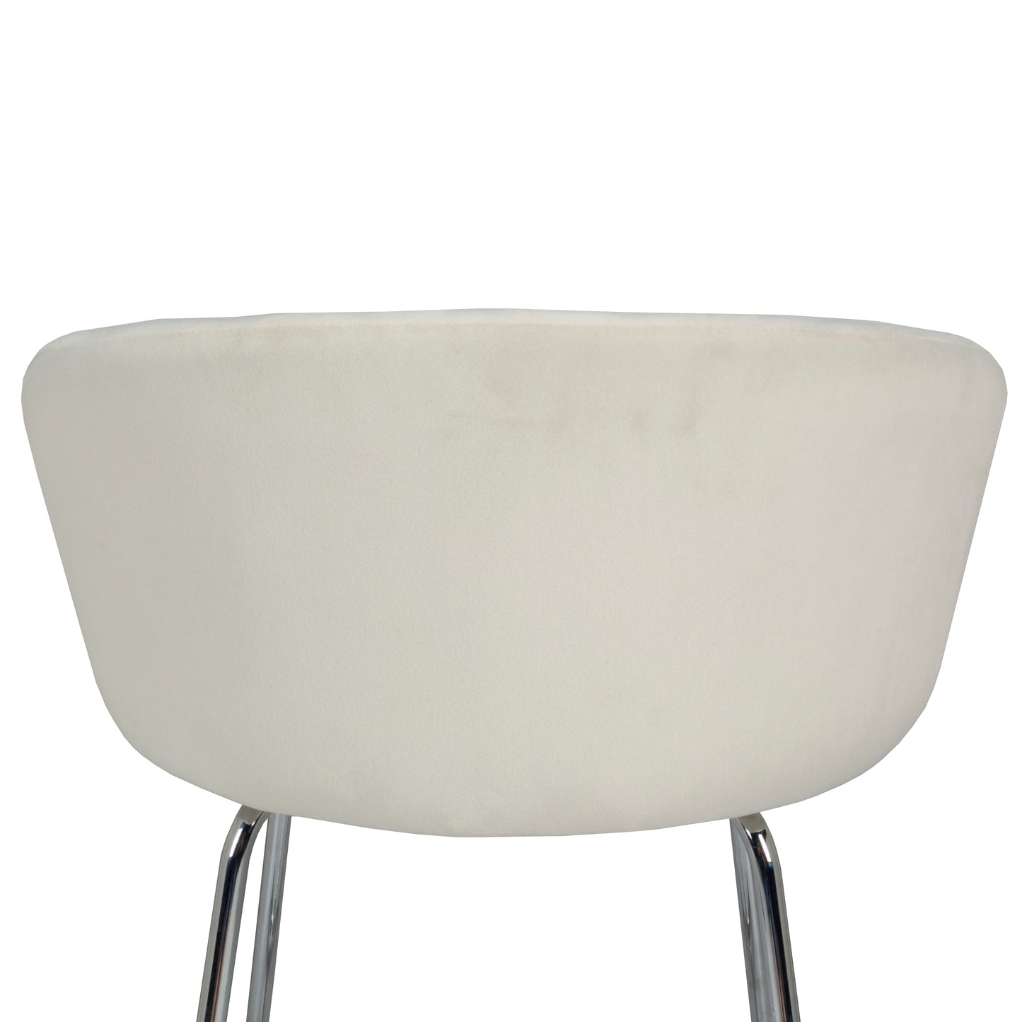 Hillsdale Furniture Marisol Metal Vanity Stool, Chrome with Off White Fabric