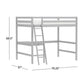 Hillsdale Kids and Teen Caspian Full Loft Bed, Gray