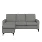 Hillsdale Furniture Matthew Upholstered Reversible Chaise Sectional, Smoke