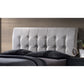 Hillsdale Furniture Lusso Queen Upholstered Headboard with Frame, White Faux Leather