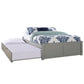 Hillsdale Kids and Teen Pulse Wood Full Platform Bed with Trundle, Gray