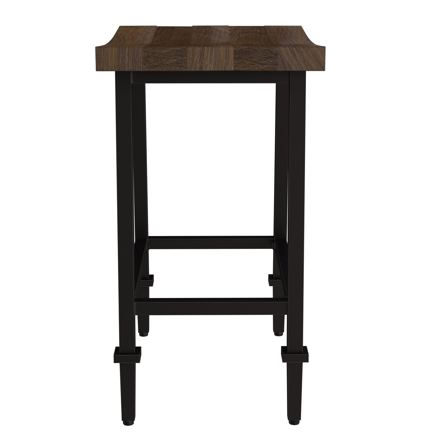 Hillsdale Furniture Trevino Metal Backless Counter Height Stool, Set of 2, Distressed Walnut