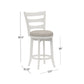 Hillsdale Furniture Elliott Wood Counter Height Swivel Stool, White